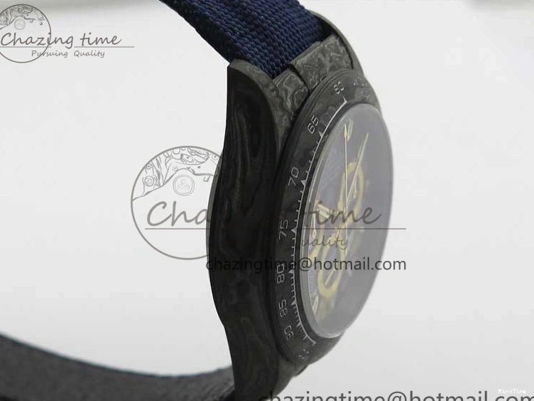 MiroTime 0406 Daytona DIW Carbon OMF Best Edition Blue Paint Dial on Deep Blue Nylon Strap A Tailored 2842